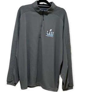 NFL SUPER BOWL 52 PULLOVER HALFZIP HAS LOGO & DATED OFFICIAL STADIUM BOUGHT NWOT